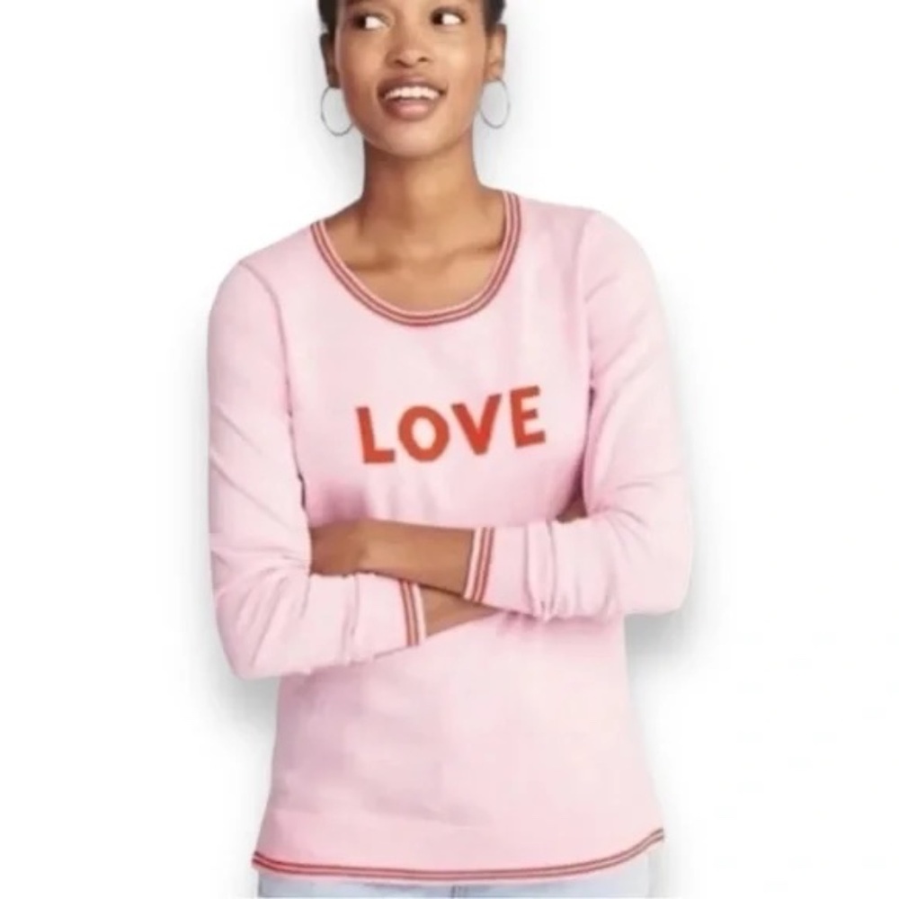 Pink Old Navy Valentine Love Crew Sweater ❤️ Small.